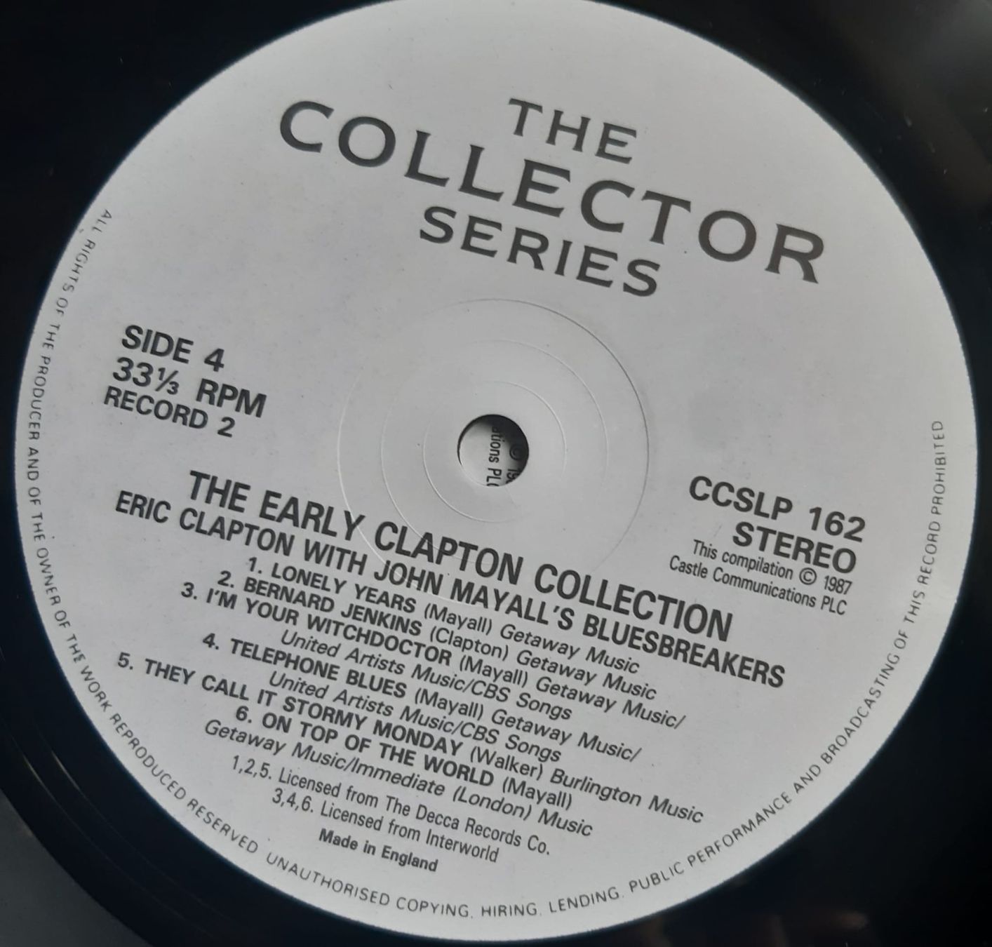 Dischi in vinile: ERIC CLAPTON: The Early Clapton Collection CASTLE – Usato da Frick venduto da kyb_yq8h 4