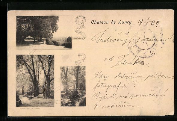 Cartoline postali: Lancy, Chateau de Lancy, Partien aus dem – Usato da Berlin venduto da bartko-reher