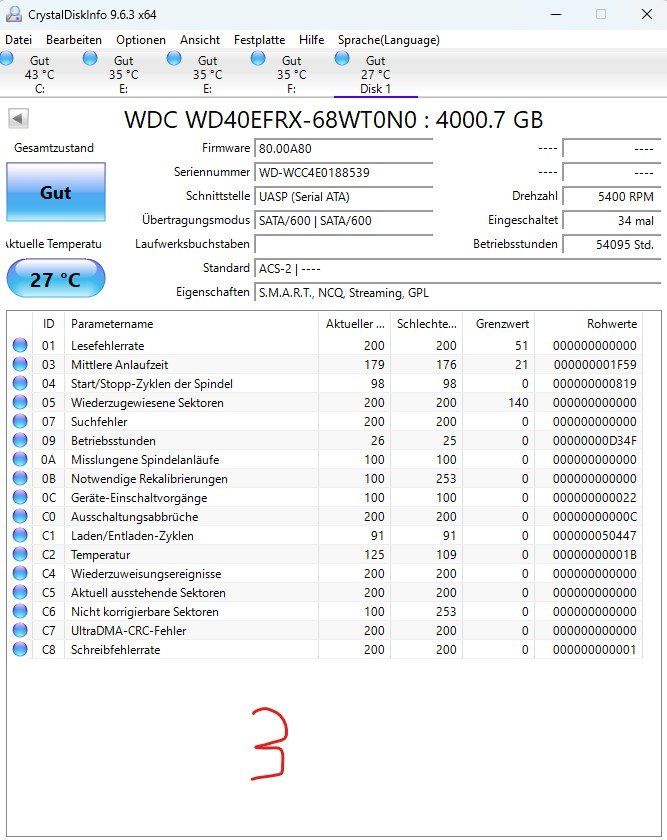 Dischi rigidi: 4x 4TB Harddisk 3.5" – Usato da Hägendorf venduto da hermes07 3
