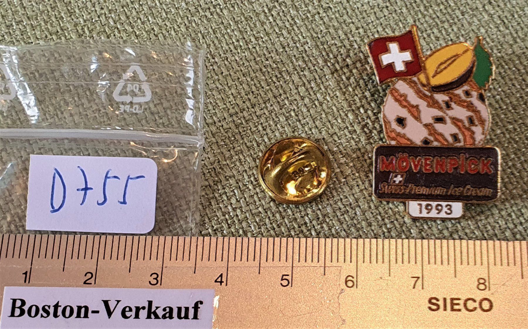 Plaketten & Abzeichen: D755 - Pin Mövenpick Glace 1993 Schweiz – Gebraucht aus Reinach BL von Boston-Verkauf 2