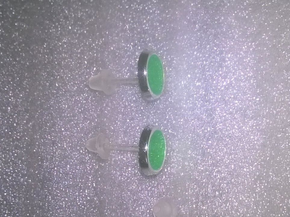 Ohrringe & -stecker: OHRRINGE MODESCHMUCK,,SILBER FARBE UND GRÜN FARBE – Neu (gemäss Beschreibung) aus Basel von bijoutrie_4