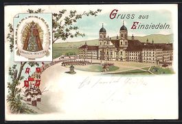 Litho Einsiedeln, Prozession und Gnaden-