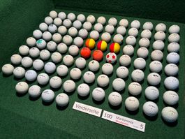 100 gebrauchte Golfbälle Markenmix „Spezial“ (Set 034)