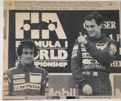 Automobil Formel-1, Ayrton Senna, Alain Prost, 16x19 cm