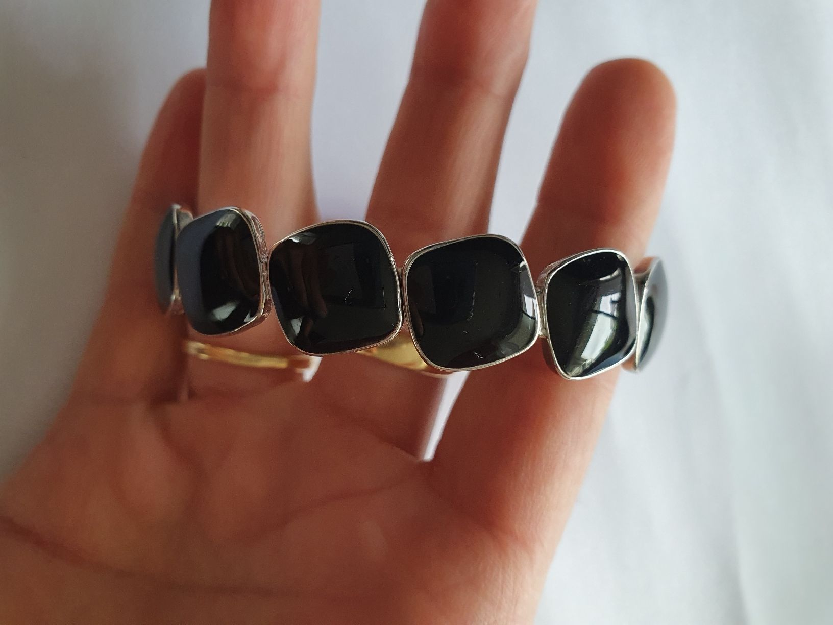 Bracciali & Braccialetti: Armband, schwarz/silbrig – Usato da Steinach venduto da Xamax18 2