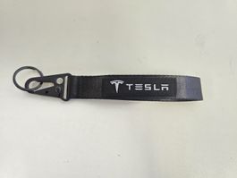 Schlüsselanhänger mit Tesla Logo neu schwarz