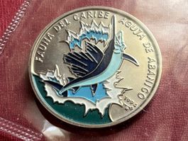 Kuba 1 Peso 1994 unz Fächerfisch Fauna der Karibik