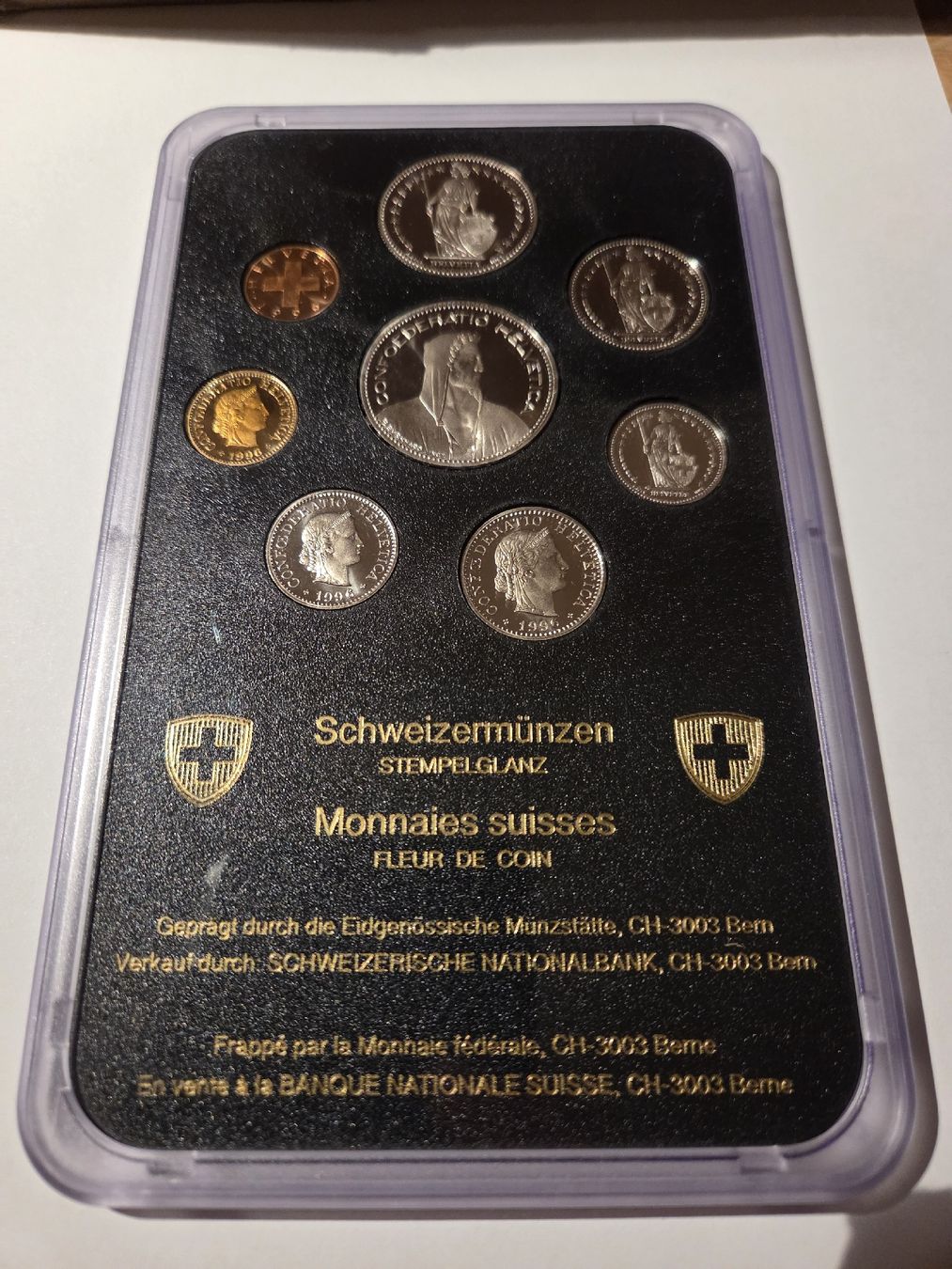 Tutti le monete: Schweizer Münzset 1996 Stempelglanz in Box, KMS – Nuovo (secondo la descrizione) da Kägiswil venduto da pro_hm55 1