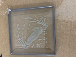Glasbild Ente, handgefertigt, Unikat Ki8