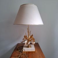 Lampe en bronze et travertin par la Maison Charles 1970