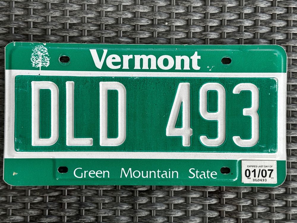 Vermont Nummernschild Kaufen auf Ricardo