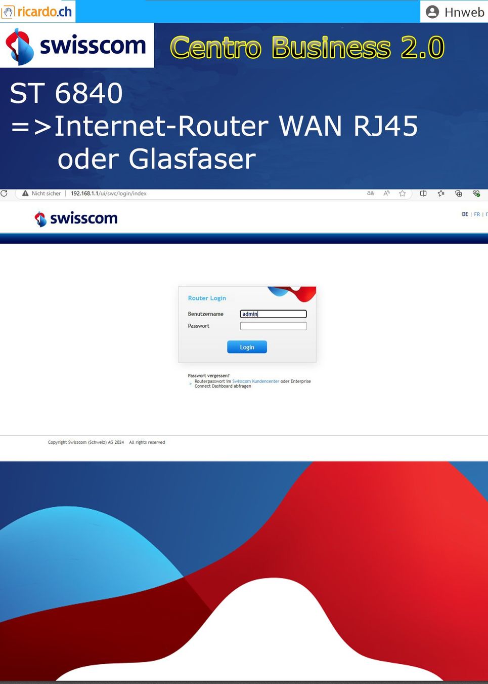 Swisscom Modems & Router: Centro Business Router 2.0 (42) – Gebraucht aus Kaisten von Hnweb 3