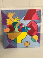 Abstraktes Früchte Bild, Unikat, Acryl Leinwand Malerei