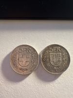 2 Silbermuenzen 5 Franken 1948 B guter Zustand gebraucht