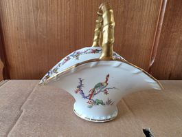 antikes Limoges Porzellan Körbchen Korb bemalt