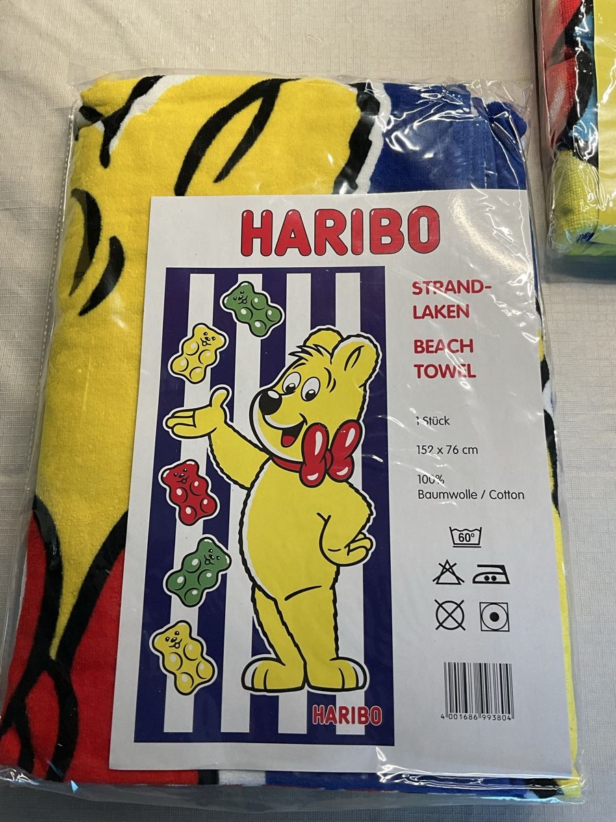 Teli da bagno: Strandtuch Badetuch Haribo, neu – Nuovo e nell'imballaggio originale da Oberhof venduto da Hibrzel