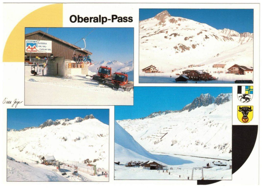 Cartoline postali: Oberalp - 4 Bild AK Oberalp-Pass – Usato da Binningen venduto da Mountainrider