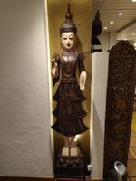Buddha Statue, Holz, Asiatische Kunst, Unikat, Vintage