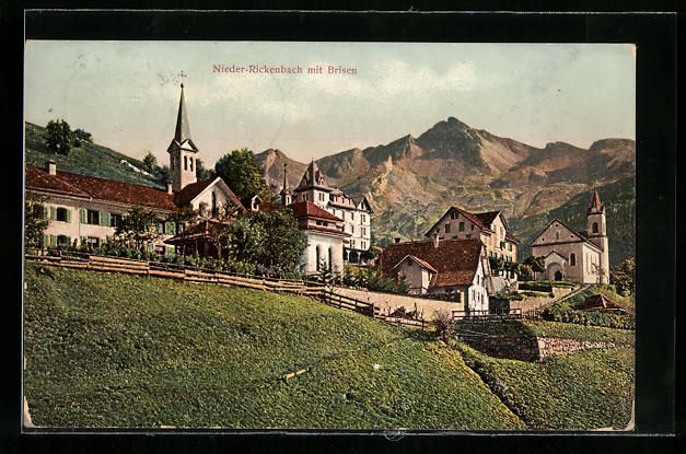 Cartoline postali: Nieder-Rickenbach, Teilansicht mit Bries – Usato da Berlin venduto da bartko-reher