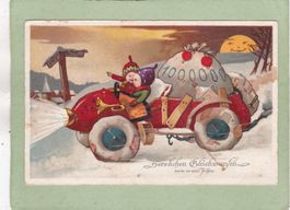 Kitsch Auto Kinder Neujahr 1929