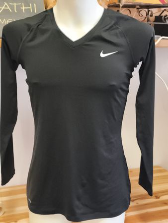 Nike Pro Damen Langarmshirt / Longshirt schwarz – Gr. L(A93)