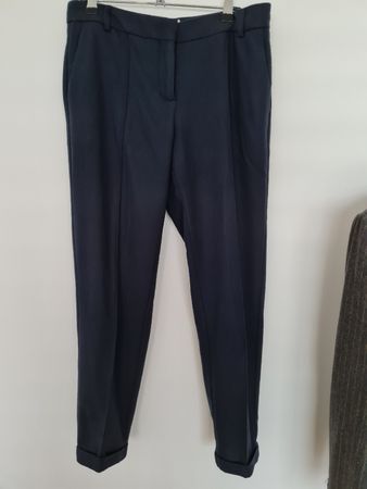 Pantalon élégant Sessùn bleu marine T38 laine automne