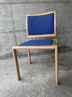 59Stk. Stuhl Dietiker Switzerland Holz, Blau mit Muster
