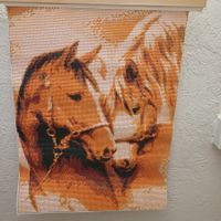 Tableau diamond painting motif chevaux état neuf 40x50cm