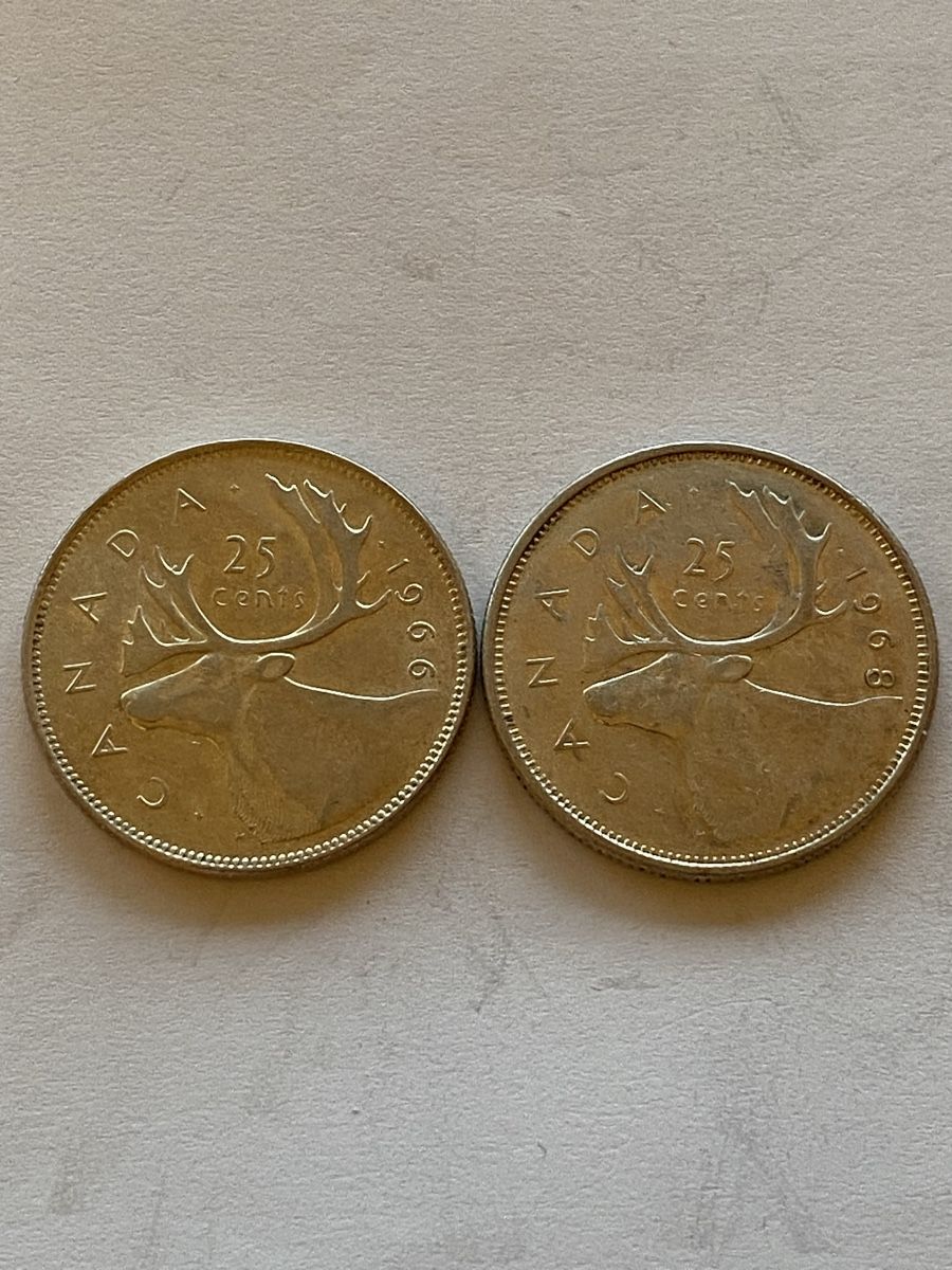 Tutti le monete: Canada, 25 Cents 1966 argent – Usato da Corsier-sur-Vevey venduto da Ginoarturo 1