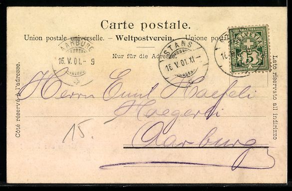 Cartoline postali: Stans, Ortsansicht mit Kirche und Bergku – Usato da Berlin venduto da bartko-reher 1