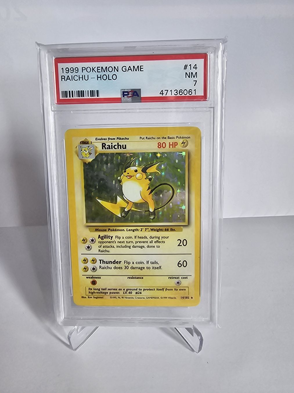 Pokémon Carte collezionabili: Pokemo Raichu Holo PSA 7 – Usato da Aadorf venduto da A_L_PKM_01