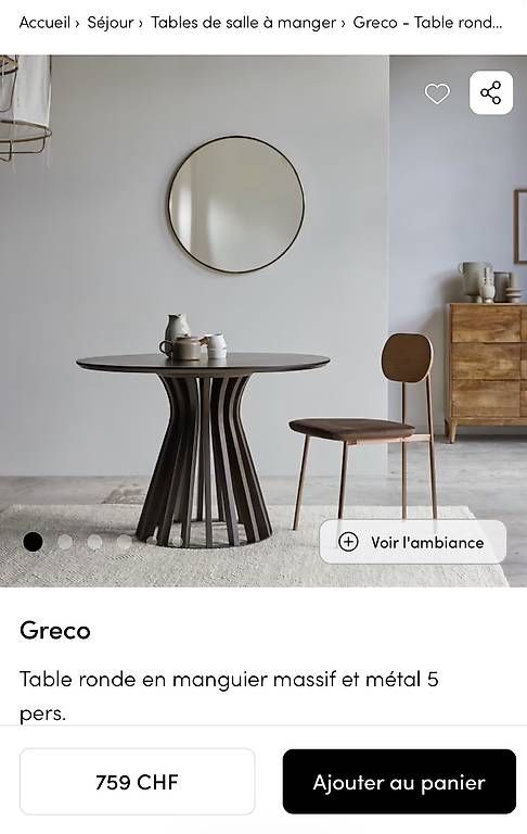 Set di tavolo e panche: Table Tikamoon, très bon état modèle GRECO – Usato da Biel/Bienne venduto da chr_6jr2 1