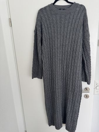 Zopfstrickpullover Dunkelgrau Standard Grösse 