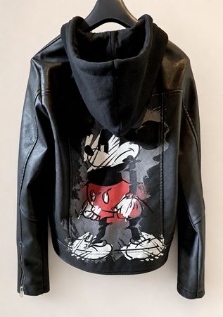 Desigual Jacke Schwarz Mickey Mouse Grösse xs/ s neuwertig