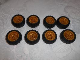 Goldfarbene Lego Räder DM ca 40 mm  ( Set 787 )