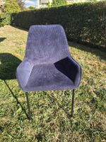 4 dunkelblaue Esszimmerstühle aus Cordstoff - sehr guter Zus