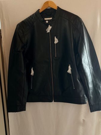 JACK & JONES, Kunstlederjacke JJMASON, Grösse XL, Schwarz