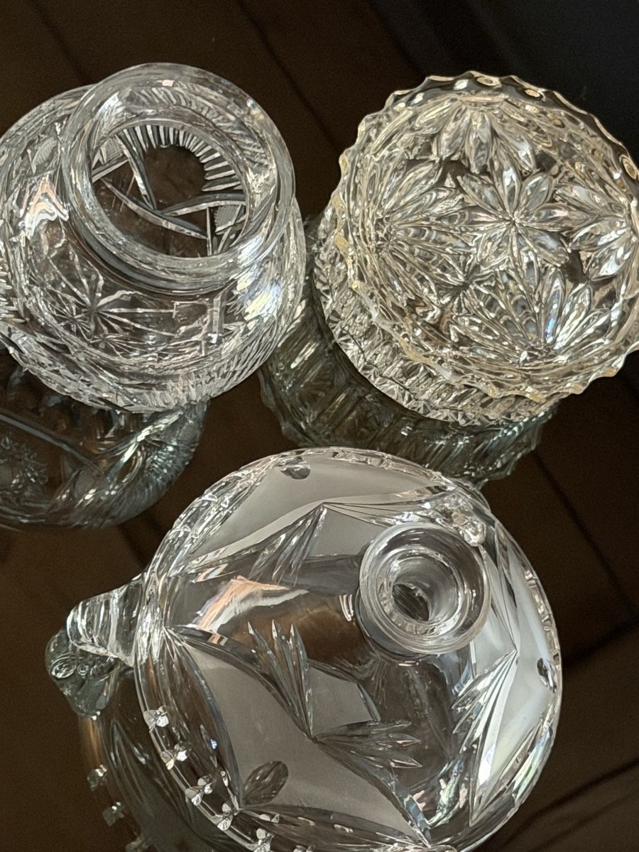 Karaffen: Echte Kristall Karaffe,Vase & Schale  – Neu (gemäss Beschreibung) aus Wettingen von rog_fhz5 3