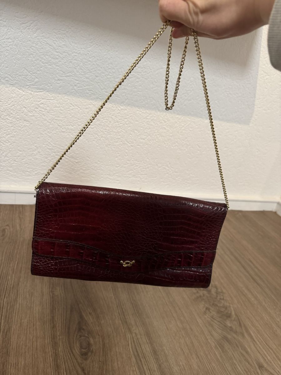 Borse da donna: Vintage Tasche Clutch weinrot – Usato da Fislisbach venduto da KolibriSecondhand 2