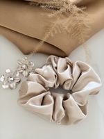 Haargummi Scrunchie in Beige neu