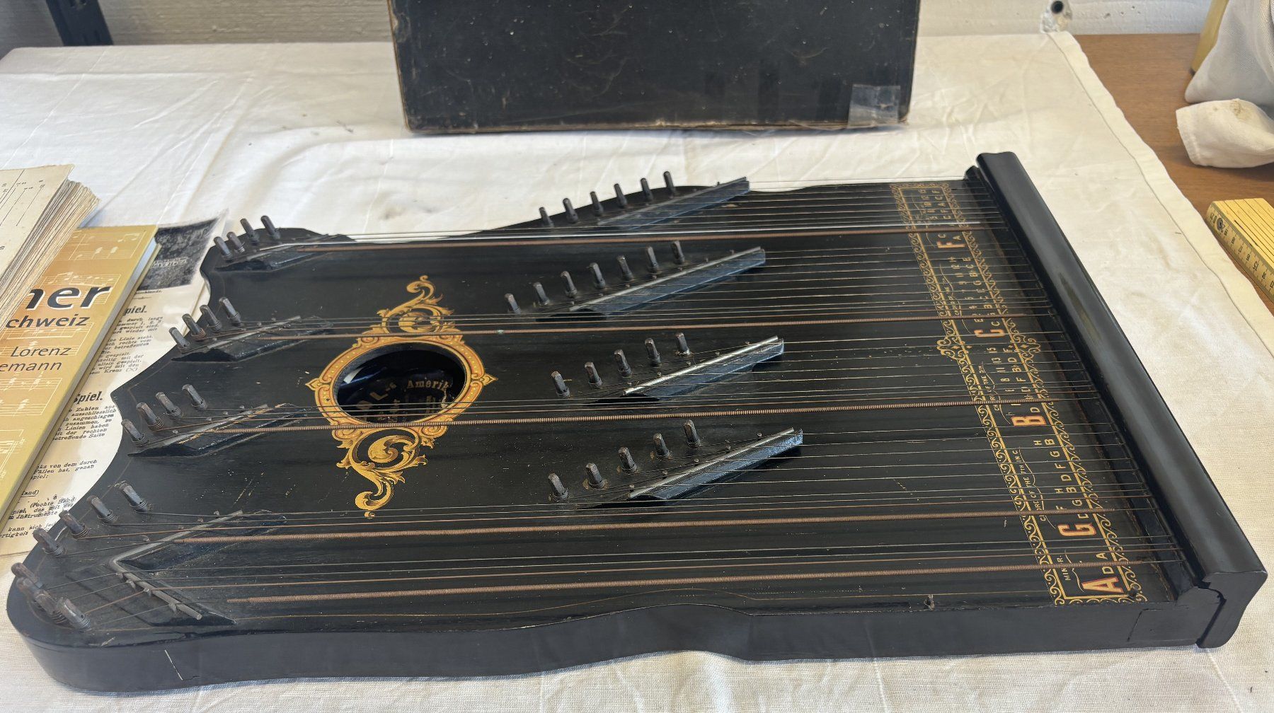 Musikinstrumente: Akkordzither Aeol Amerika antik – Gebraucht aus Suhr von Brocki-Suhr 7