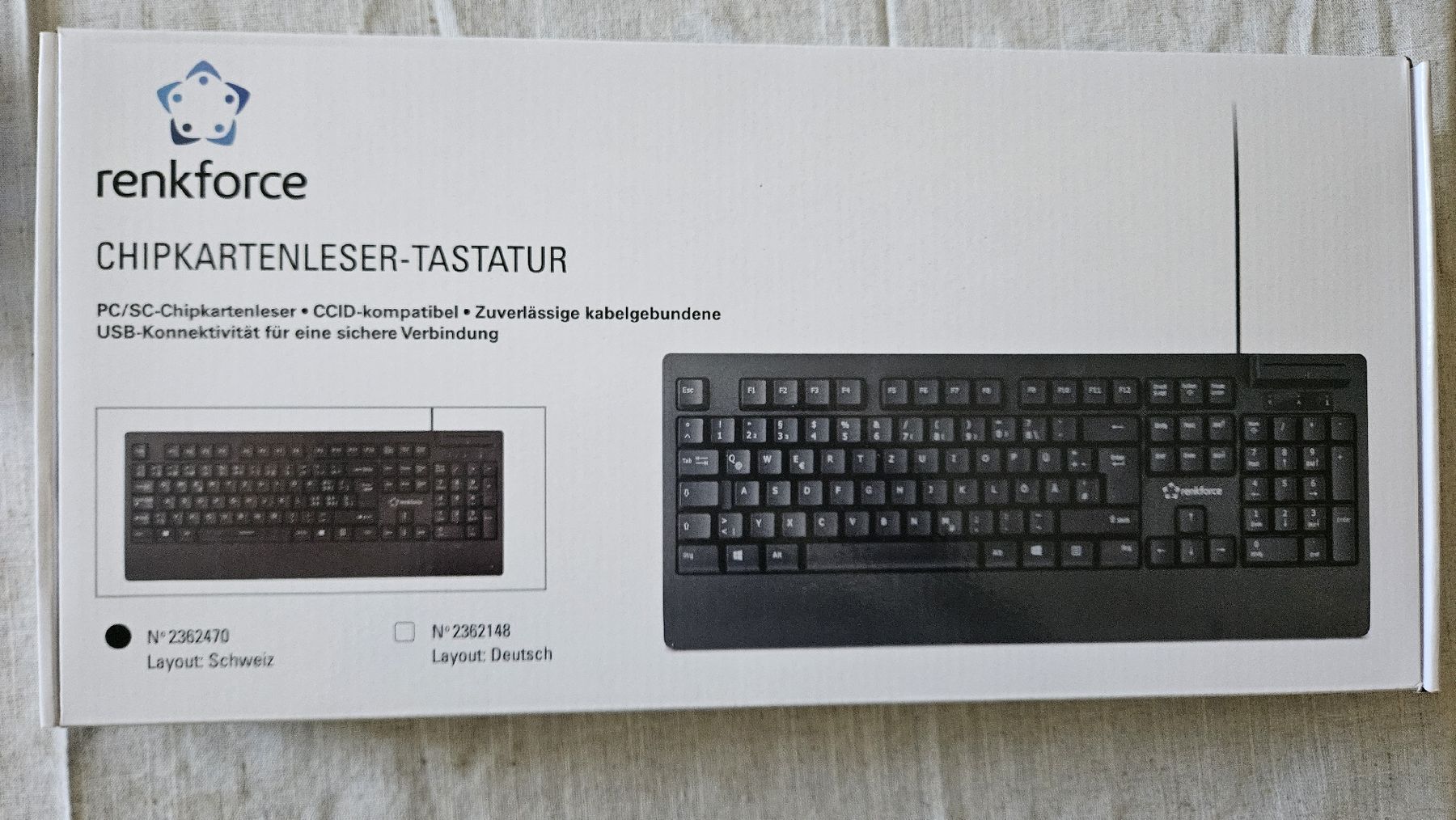 Tastiere: Neu, USB Tastatur mit Kartenleser – Nuovo e nell'imballaggio originale da Intragna venduto da Digger3