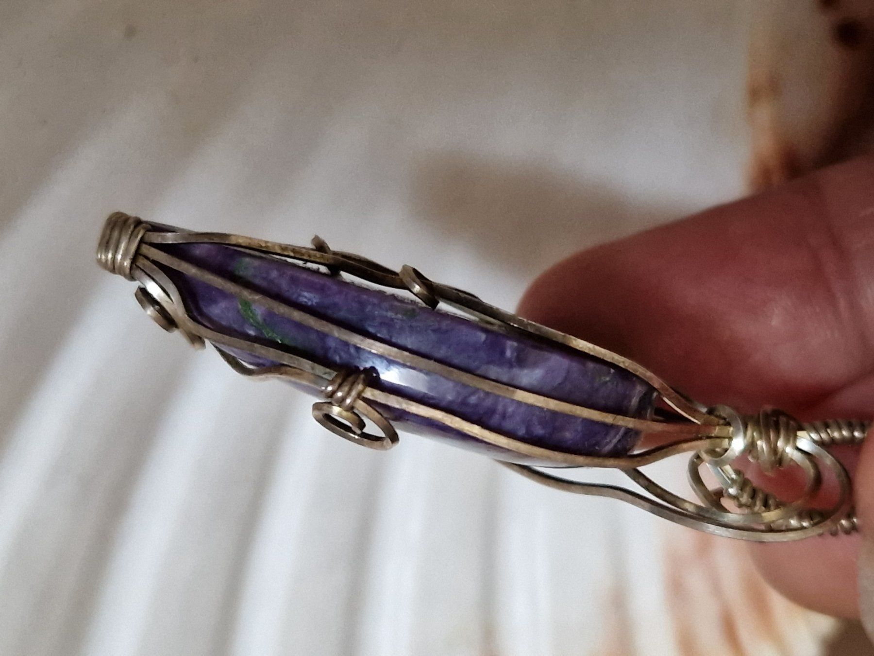 Ciondoli: Splendide CHAROITE en Pendentif, lithothérapie – Nuovo (secondo la descrizione) da SAXON venduto da Mariposita1428 4
