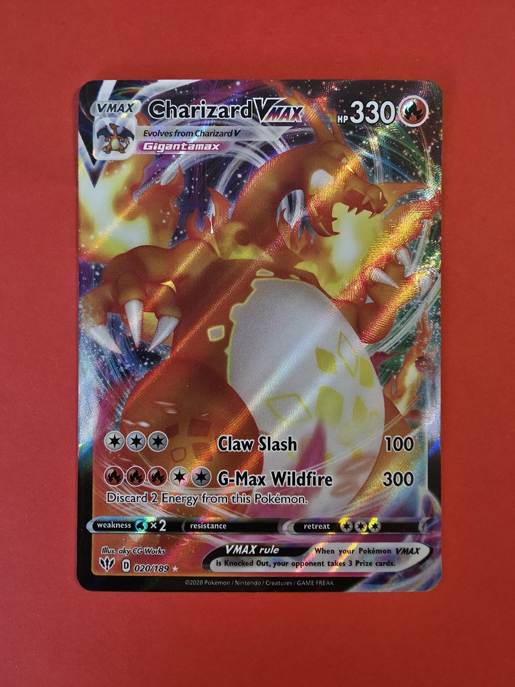 Pokémon Carte collezionabili: Charizard VMAX 020/189 – Nuovo (secondo la descrizione) da St.Gallen venduto da 6icksample 1