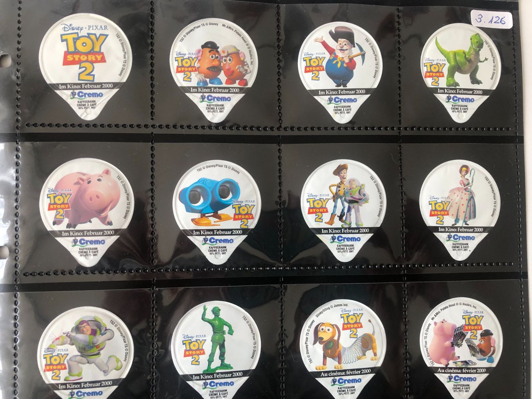 Coperchi dei cremini per caffè: Kaffeerahm-Deckeli Toy Story 2000 – Usato da Bassersdorf venduto da sammelfloh 1
