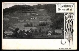 AK Rünkhofen /Emmenthal, Ortsansicht mit Bauernhäusern und H