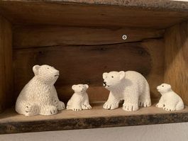 Eisbären Familie für die Winterdekoration