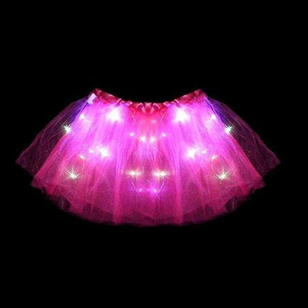 Fee Kostüm |Märchen| mit Lichterkette - ein-teilig - pink