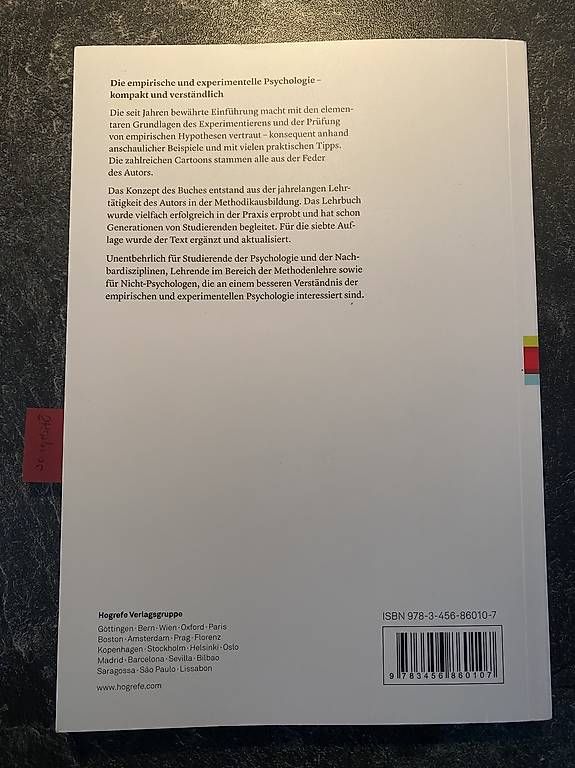Libri: das psychologische Experiment - Oswald Huber – Usato da Winterthur venduto da sar_nn6d 1