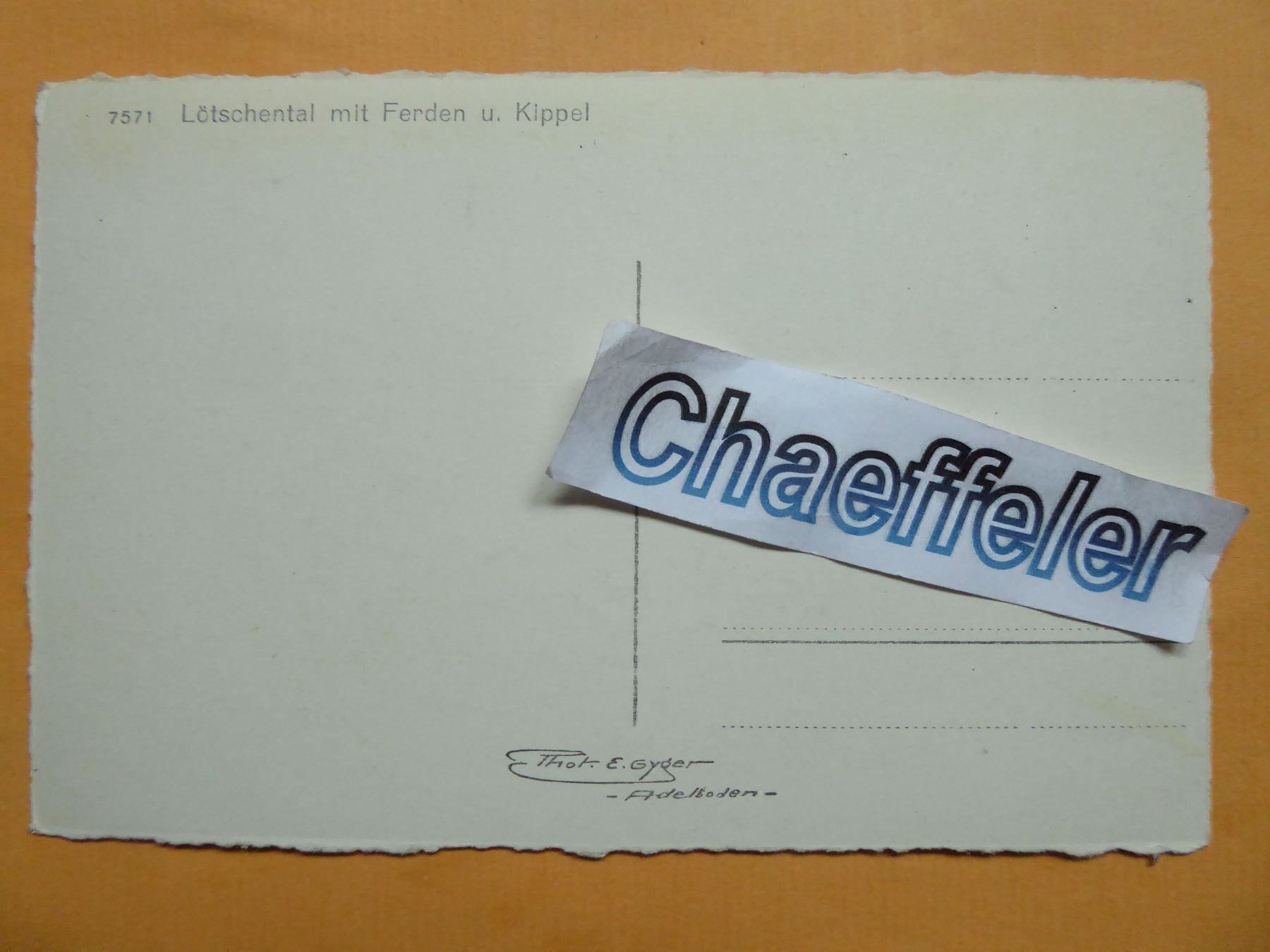 Ansichtskarten: Lötschental mit Ferden und Kippel – Neu (gemäss Beschreibung) aus Zürich von Chaeffeler 1